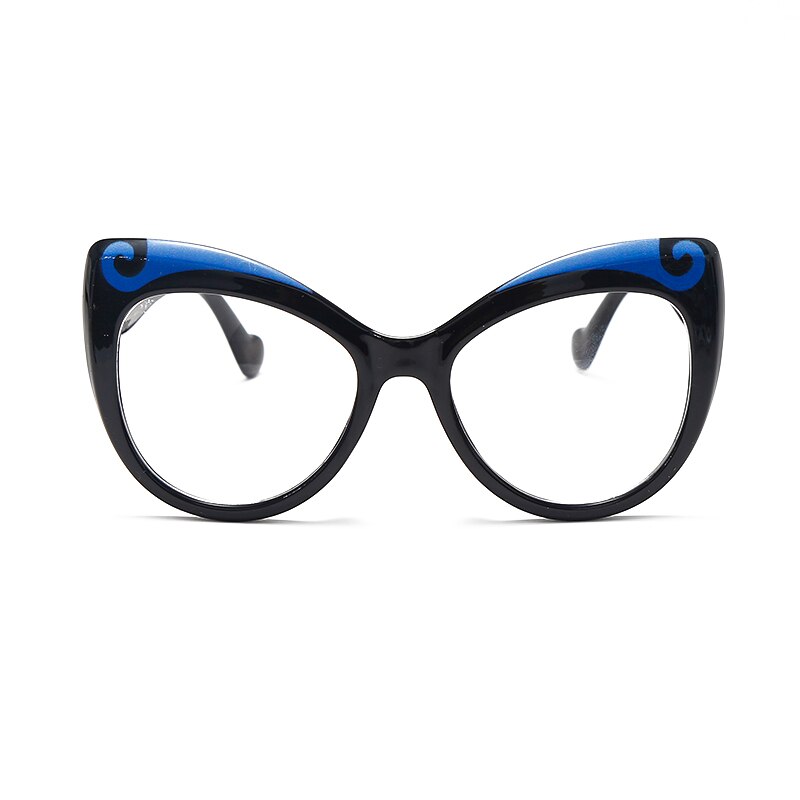 Monture de lunettes œil de chat pour femmes, monture de lunettes optiques, Anti-bleu, pour hommes, lunettes à verres transparents