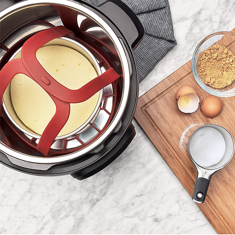 Pressure Cooker Sling Silicone Bakeware Lifter Cookers Anti-slip Drain Pad Heat Insulated Mat Egg Rack Kitchen Accessories