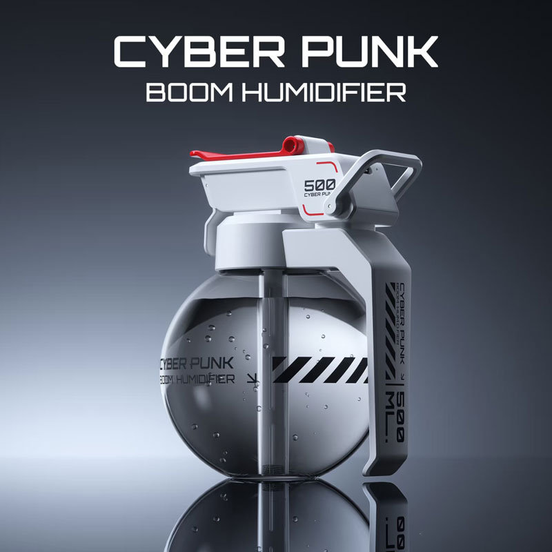 Humidificador de aire de Granada Cyberpunk, difusor de humidificador de aromaterapia de aceite esencial de Granada decorativa, para deportes electrónicos, 2025