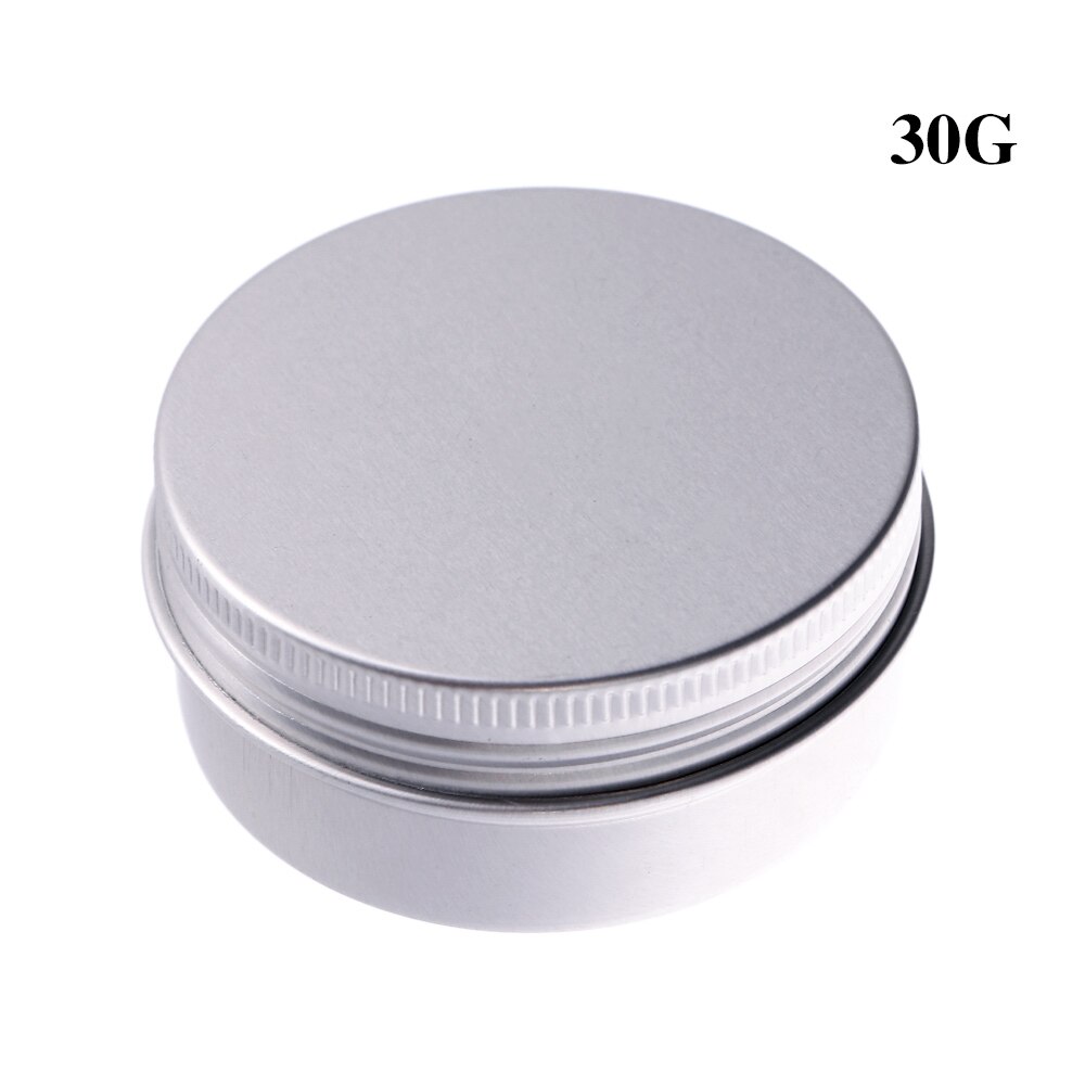 5ML-250ML Small Tin Packing box Refillable Containers Aluminum Cosmetic Storage Jars Cosmetic Screw Top Sample Containers: 30g