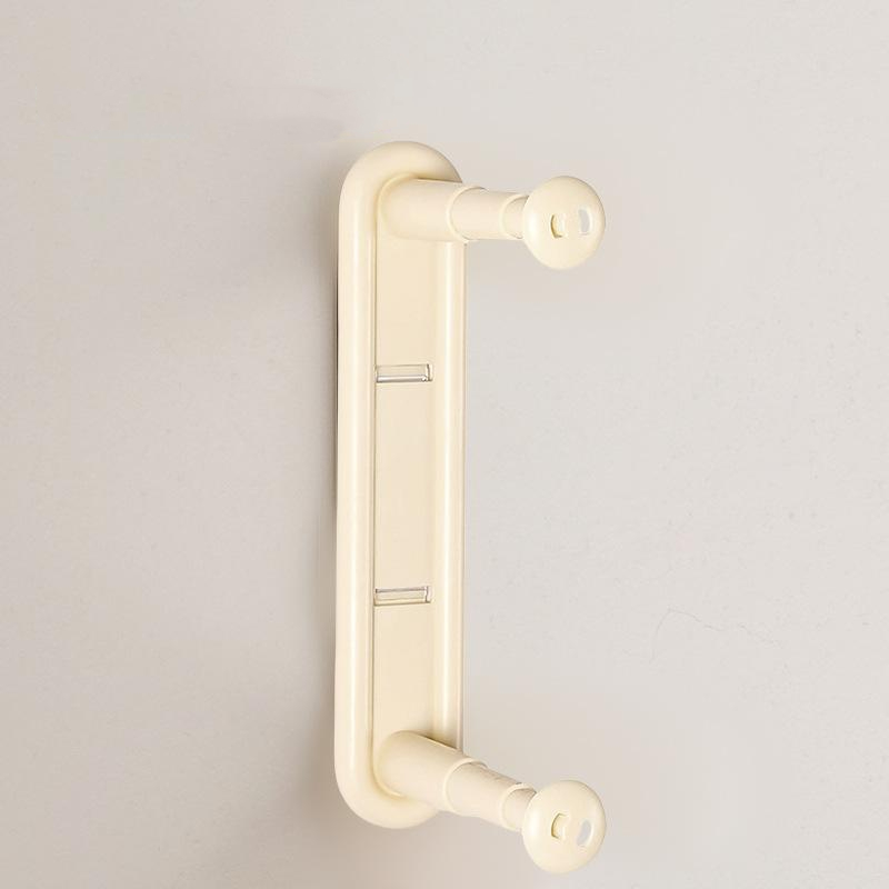 Estante de almacenamiento para colgar ropa escalable sin perforar agujeros | Colgador de ropa montado en la pared que ahorra espacio, almacenamiento autoadhesivo: Negro