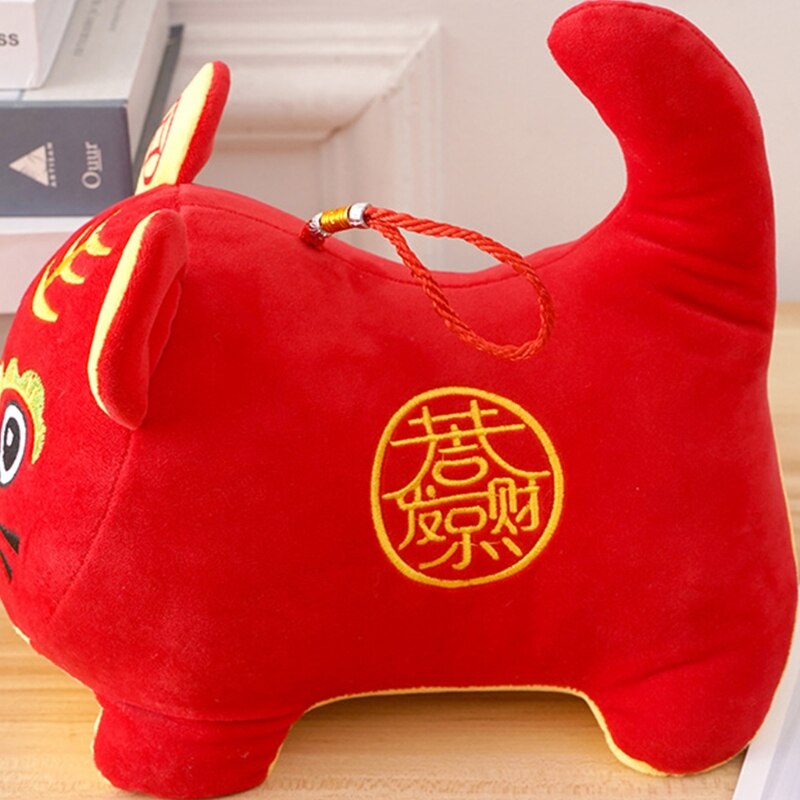 Muñeco de algodón para cama de bebé, juguete interactivo de tigre rojo, Decoración, infantil, H055