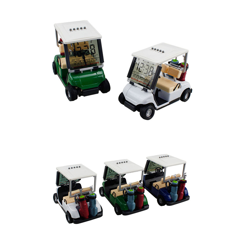 CRESTGOLF Mini Golf Warenkorb Wecker LCD Digital Datum Anzeige Perfekte Schreibtisch Dekoration Golf Zubehör