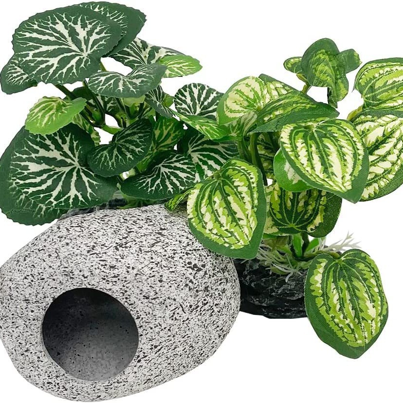 Ornamentos de aquário, plantas de simulação, decoração de paisagismo, tanque de peixes, plantas de água de plástico, flores, árvores, rochas, acessórios