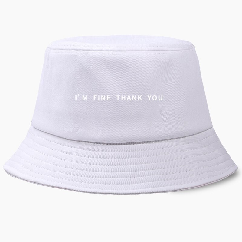 Ik Ben Fijne Dank U Zwart Panama Cap Emmer Hoeden Vissen Hoed Vrouwen Mannen Bob Visser Opvouwbare Chapeau Zon Voorkomen Straat dragen: White 5