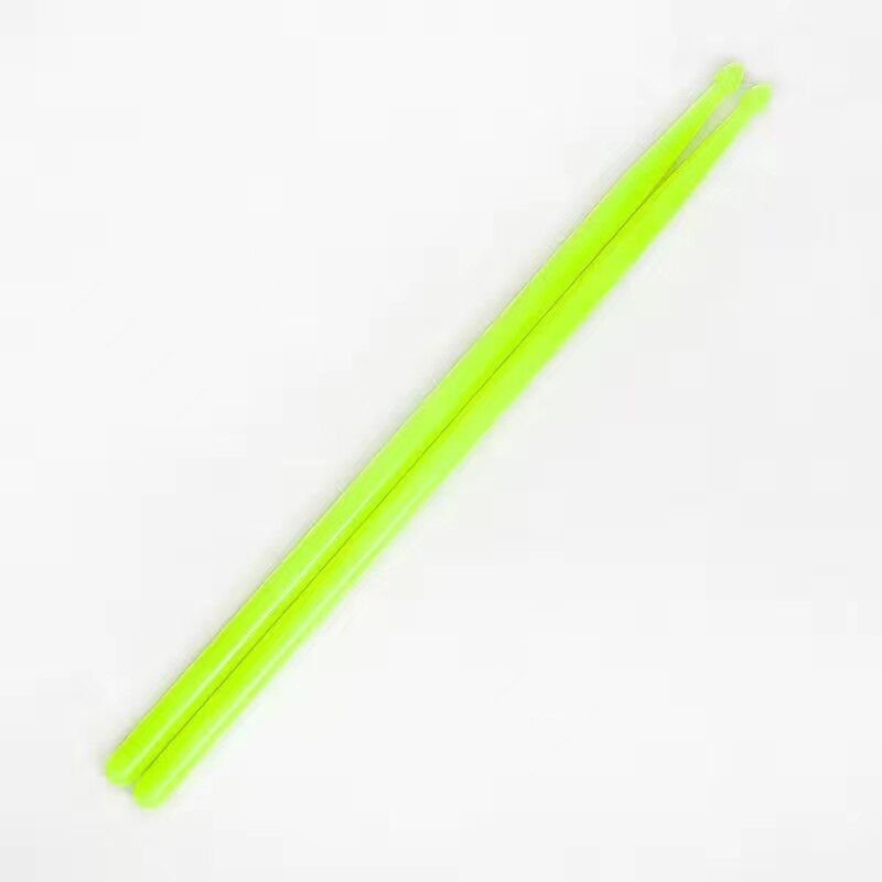 Varillas de batería luminosas profesionales, palitos de nailon de 5A, coloridos, accesorios para instrumentos de percusión, juego de batería, 1 par: Verde