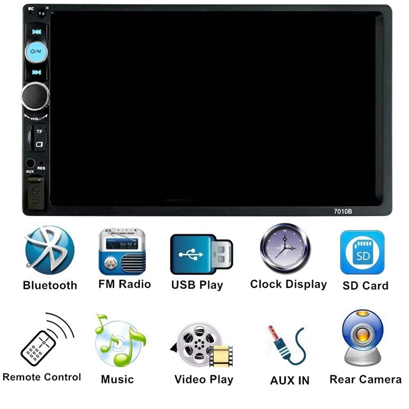 7 Inch Touch TFT Digital Screen Car Multimedia MP5 Player Support SD/USB/AUX,Car Audio With FM Radio
