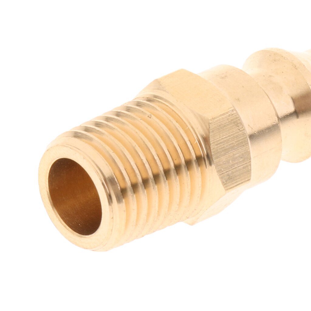 Brass 1/4'' Propane Gas Quick Connector Adapter Hose Quick Disconnect Fitting, Long Lasting