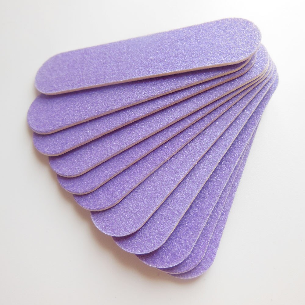 100 pcs purple mini nail file wood nail file wooden emery board nail art tool manicure tool