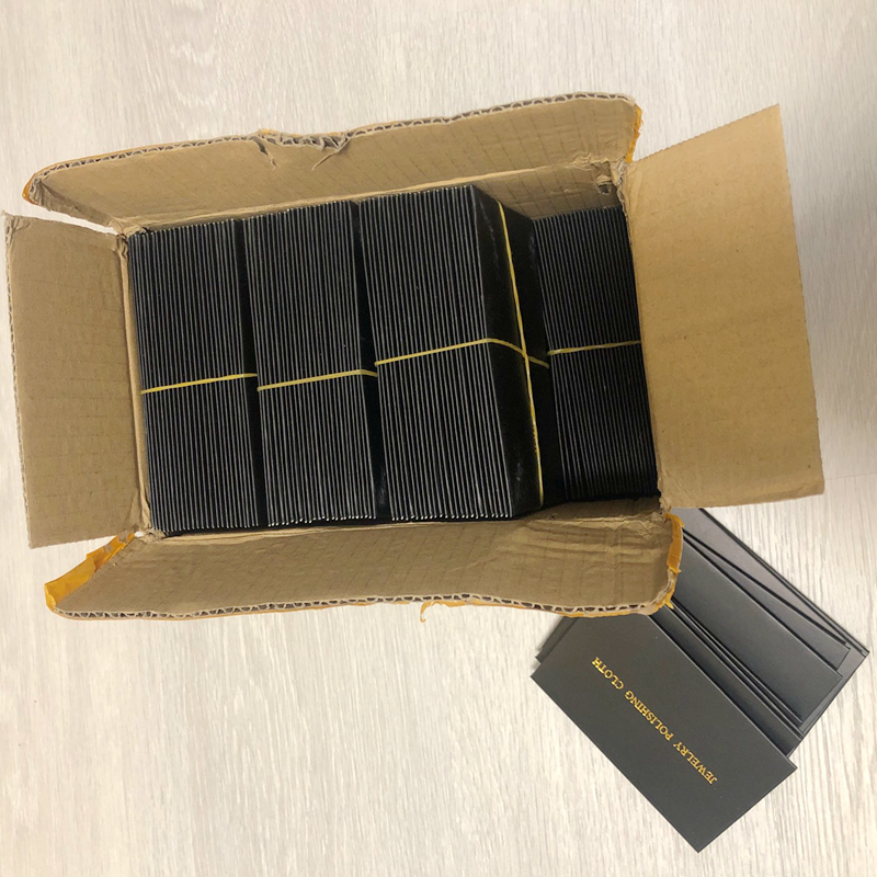 100 stk 10 x 6.5cm individuel sort pakke sølv pudseklud anti anløbning smykker værktøj sterling sølv polering rengøring