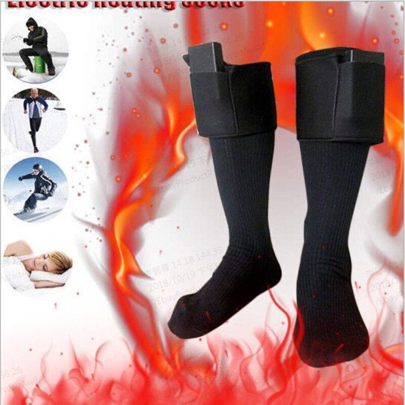 Chaussettes chauffantes électriques batterie Rechargeable pieds chauffe-pieds pour le ski