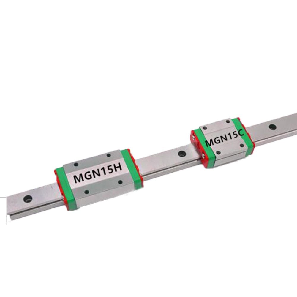 1PC Linear Guide Rail MGN15 Width 15mm Length 100 200 300 400 500 600 700 mm+ 1PC Linear Block MGN15H