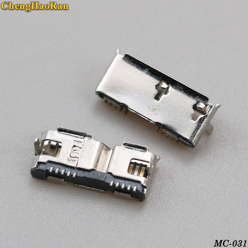 Chenghaoran 2 kpl micro usb 3.0 jack 10 pin naaras pistoke tail latausportti mobiili kovalevy liitäntä mikroliitin: No 1