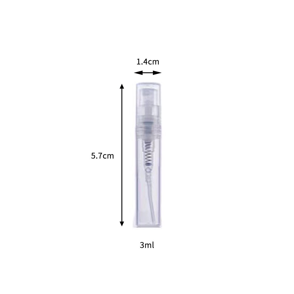Flacon pulvérisateur vide en verre, Mini bouteille de parfum transparent rechargeable, Portable, à brume Fine, 2ml, 3ml, 5ml, 10ml: 3ml
