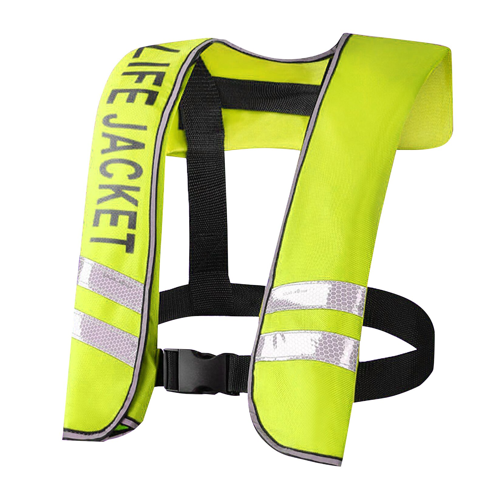 Inflatable Adults Life Jacket Adult Life Vest Safety Float Suit for Water Sports Kayaking Fishing Surfing Canoeing Jacket: Manual green