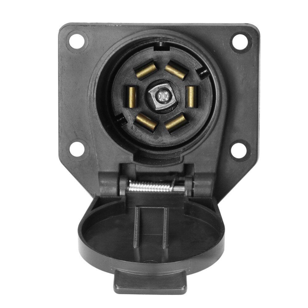 Tirol 7Pin TrailerSocket 7 Way Round Trailer Connector RV Light Plug Connector Female Tow bar Vehicle End T21848c