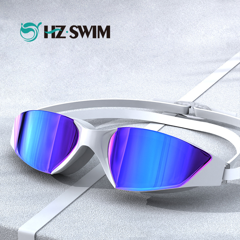 Juego de gafas de natación y gorro para adultos de , gafas de natación con montura impermeable y antiniebla de alta definición