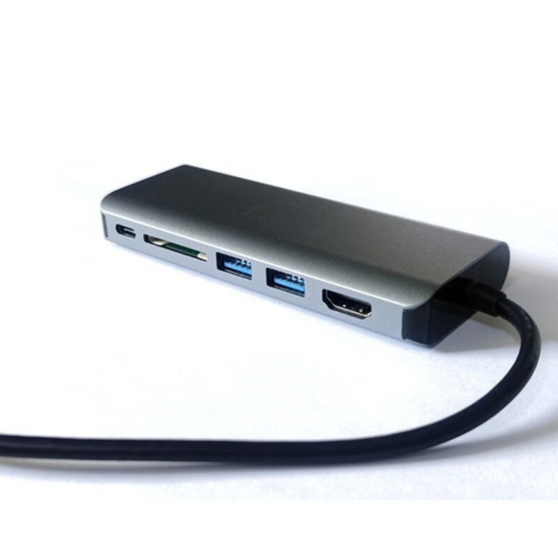 HOT-6 in 1 USB C HUB, a HDMI Gigabit Ethernet Port 2XUSB3.0 SD PD per PC Laptop