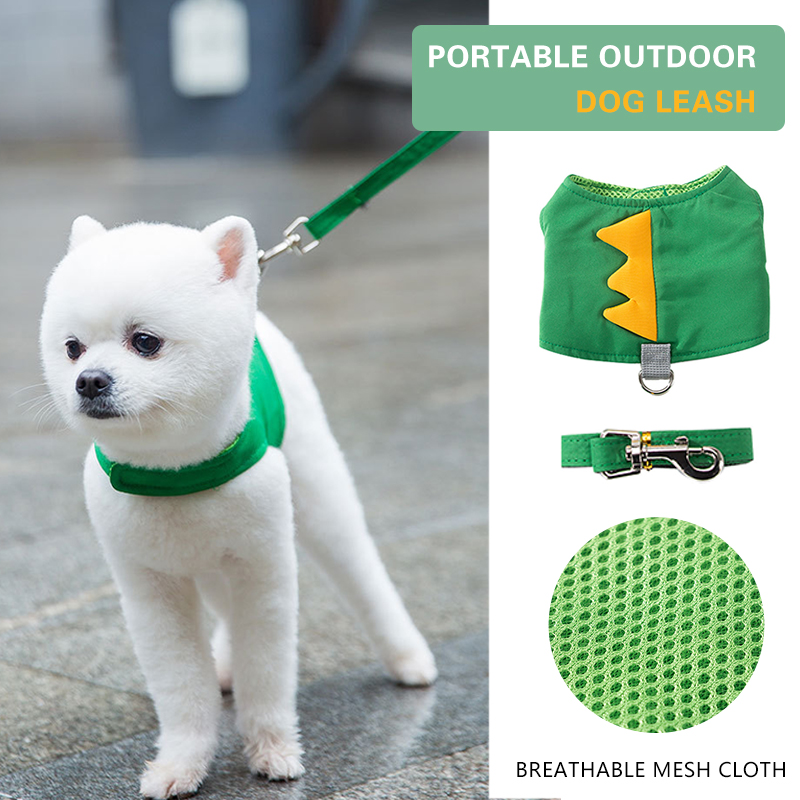 Bonito conjunto de correa de pecho para perro mascota, chaleco suave transpirable para cachorros, correas de arnés para perros pequeños y medianos, para entrenar y caminar Supp