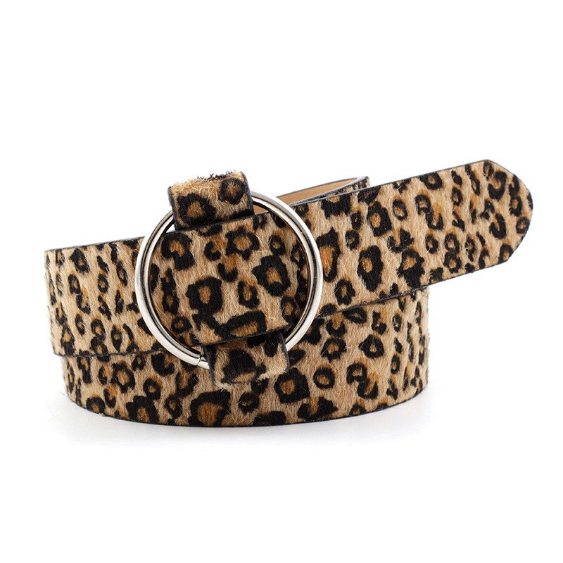 Vrouwelijke Luipaard Riem Snake Skin Zebra Print Dunne Paardenhaar Tailleband Pu Lederen Gouden Ring Hart Pin Metalen Gesp Dames Riemen