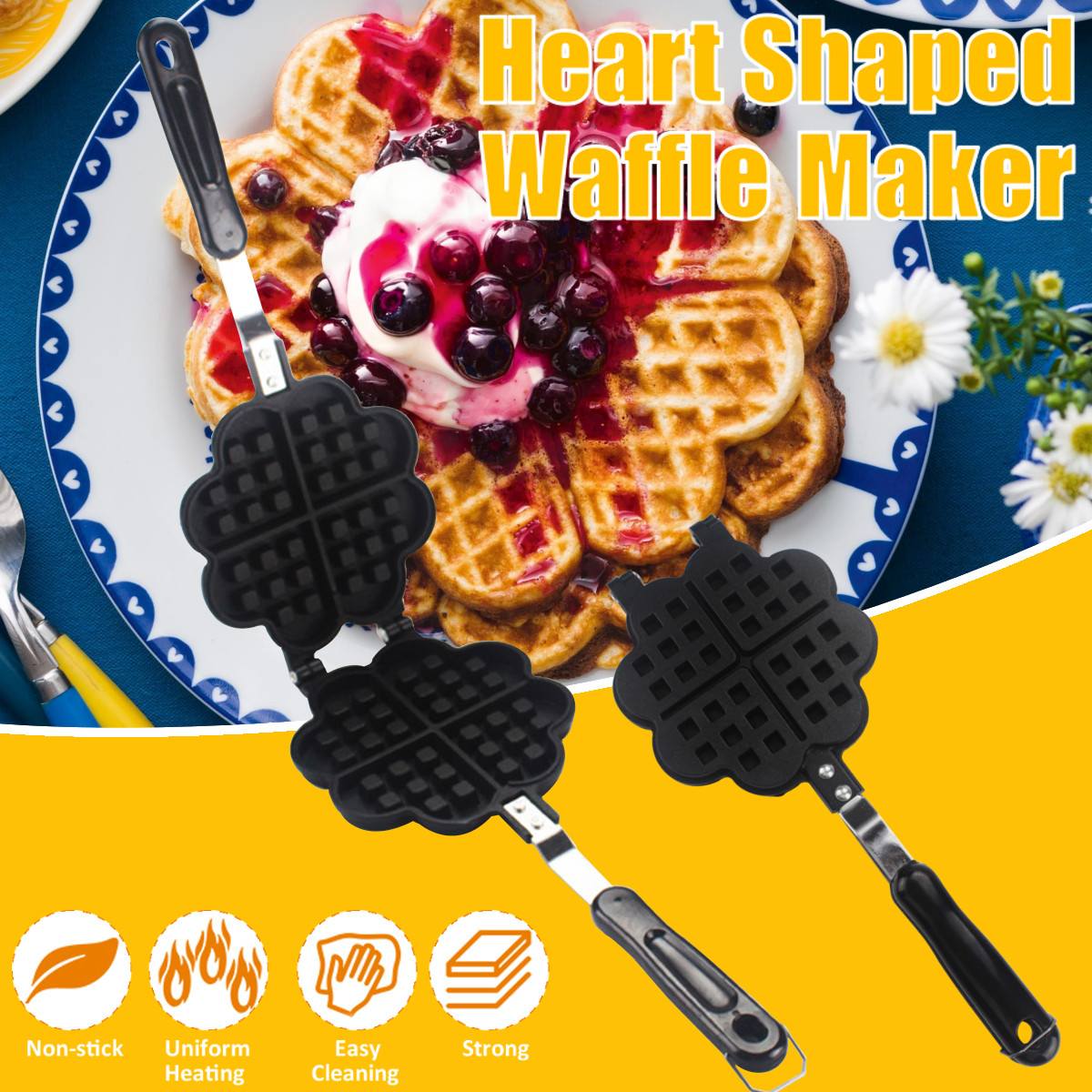 Draagbare Non-stick Wafels Maker Casting Mold Huishouden Keuken Bubble Eieren Cake Oven Ontbijt Machine Pannenkoek Taiyaki Maker