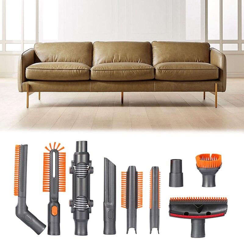 Accessoires pour balayeuse, lot de 9 pièces d'aspirateur à tête d'aspiration plate de 32mm pour Karcher VC4, tête de brosse d'aspirateur