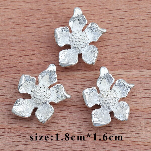 Gufeather  m336, smykketilbehør ,18k guldbelagte ,0.3 mikron, gør-det-selv-vedhæng, blomsterform, gør-det-selv øreringe, smykkefremstilling ,10 stk/parti: M33603