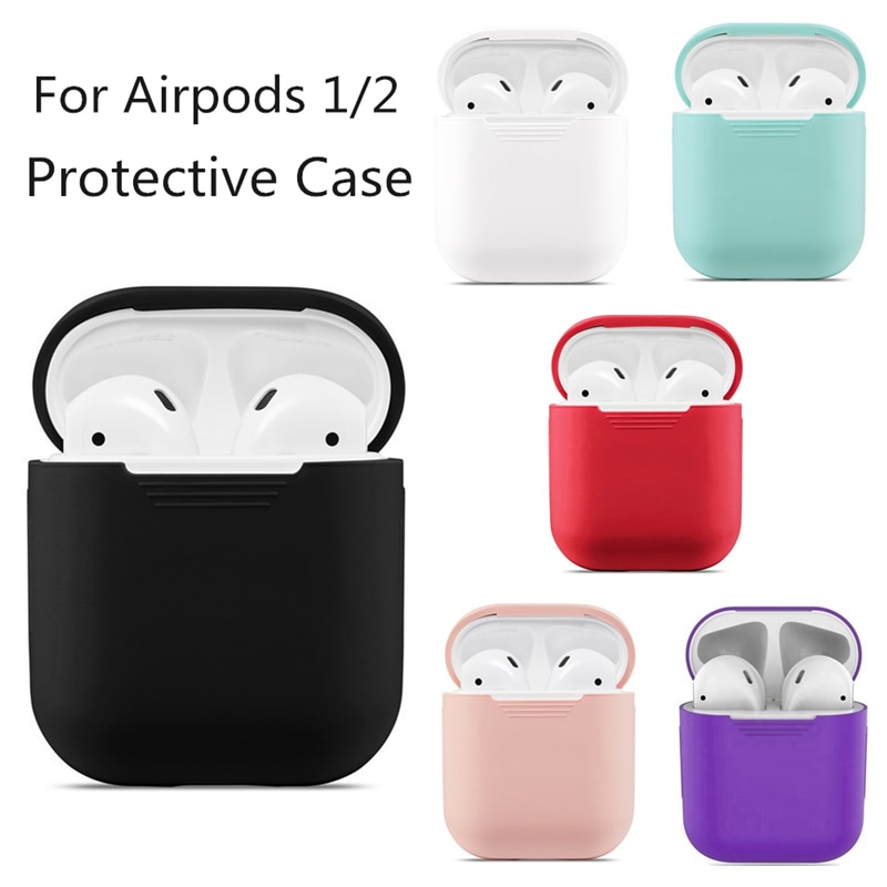 Soft Silicone Cases For Apple Airpods 1/2 Protective Bluetooth Wireless Earphone Cover For Apple Air Pods 1/2 Charging Box Bags