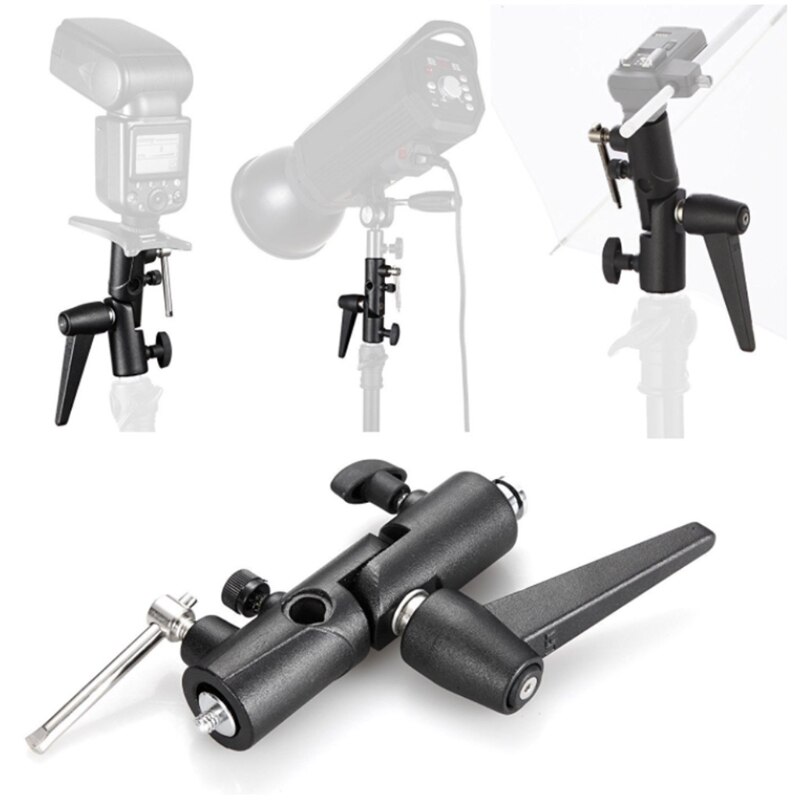 2022 Umbrella Flash Adapter H-Shape Holder Clamp Light Stand Mount Bracket Shoe