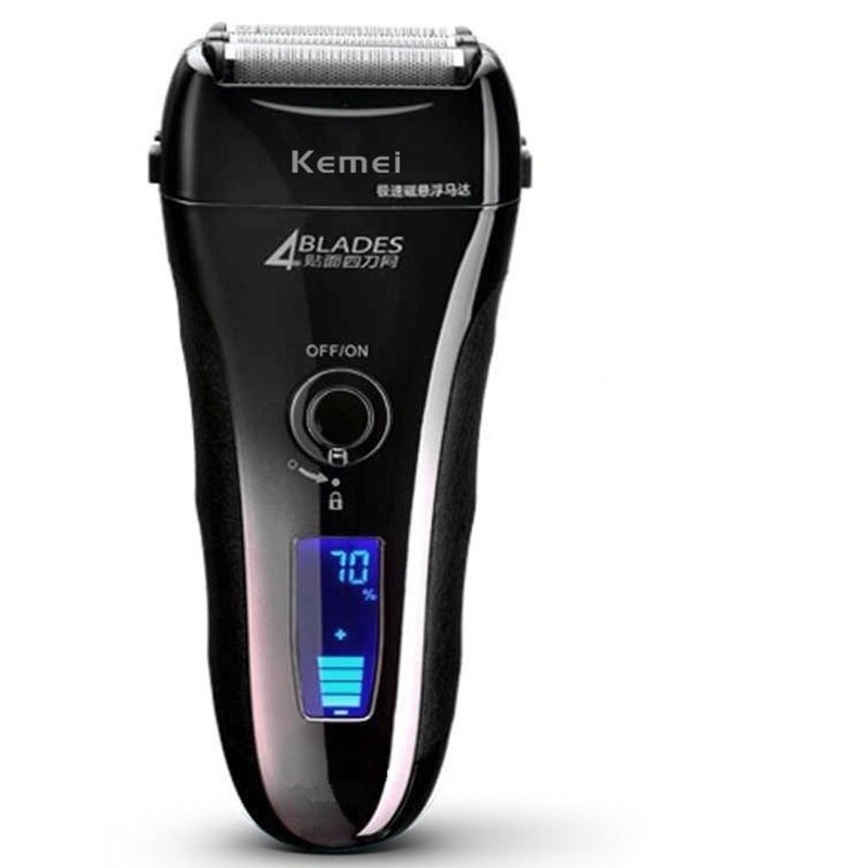 Kraftig elektrisk barbermaskin for menn 3d våt tørr elektrisk barberhøvel for menn oppladbar skjeggbarbermaskin: Profesjonell