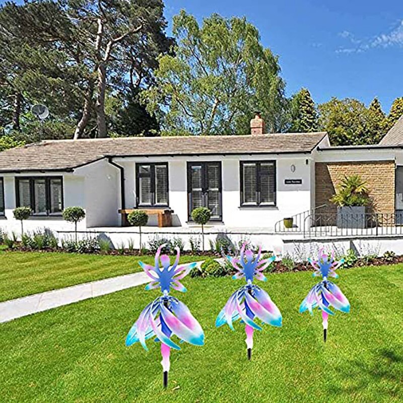 Gebühr Ballerina Wind Spinner Farbwechsel Ballett Spinnen Mädchen Windspiele Rotierenden Deck für Garten Hinterhof Dekorative Glockenspiel