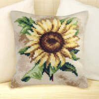 1flowers 04 DIY Needlework Kit Acrylic Yarn Embroidery Pillow Tapestry Canvas Cushion Front Cross Stitch Pillowcase-: Auburn