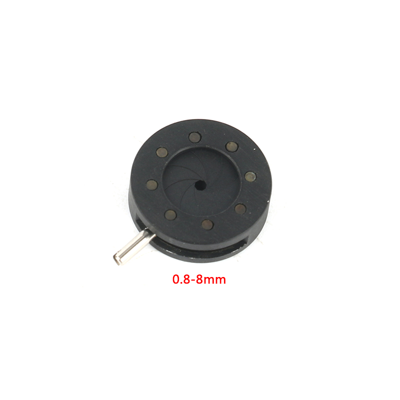 Diameter 8mm 12mm justerbar optisk irisblænde linsestråleblændekondensator til digitalkamera mikroskopadapter