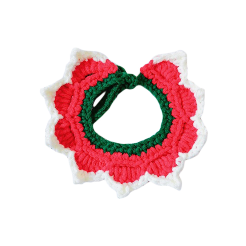 Écharpe de noël pour chien et chat, collier tricoté, rouge, vert, cloche, Bandana, Costume de noël pour chiot: As picture 1 / XS
