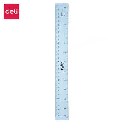 Deli-regla Flexible de dibujo escolar, regla Flexible de EcoPVC, 30cm, 3C, E6209: Azul