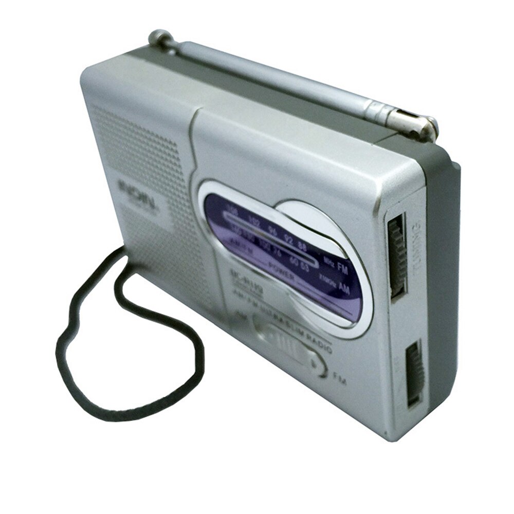 INDIN BC-R119 Portable Mini AM FM Radio Stereo Speakers Music Player Dual Band Receiver Channel 88-108MHz Antenna Audio Player