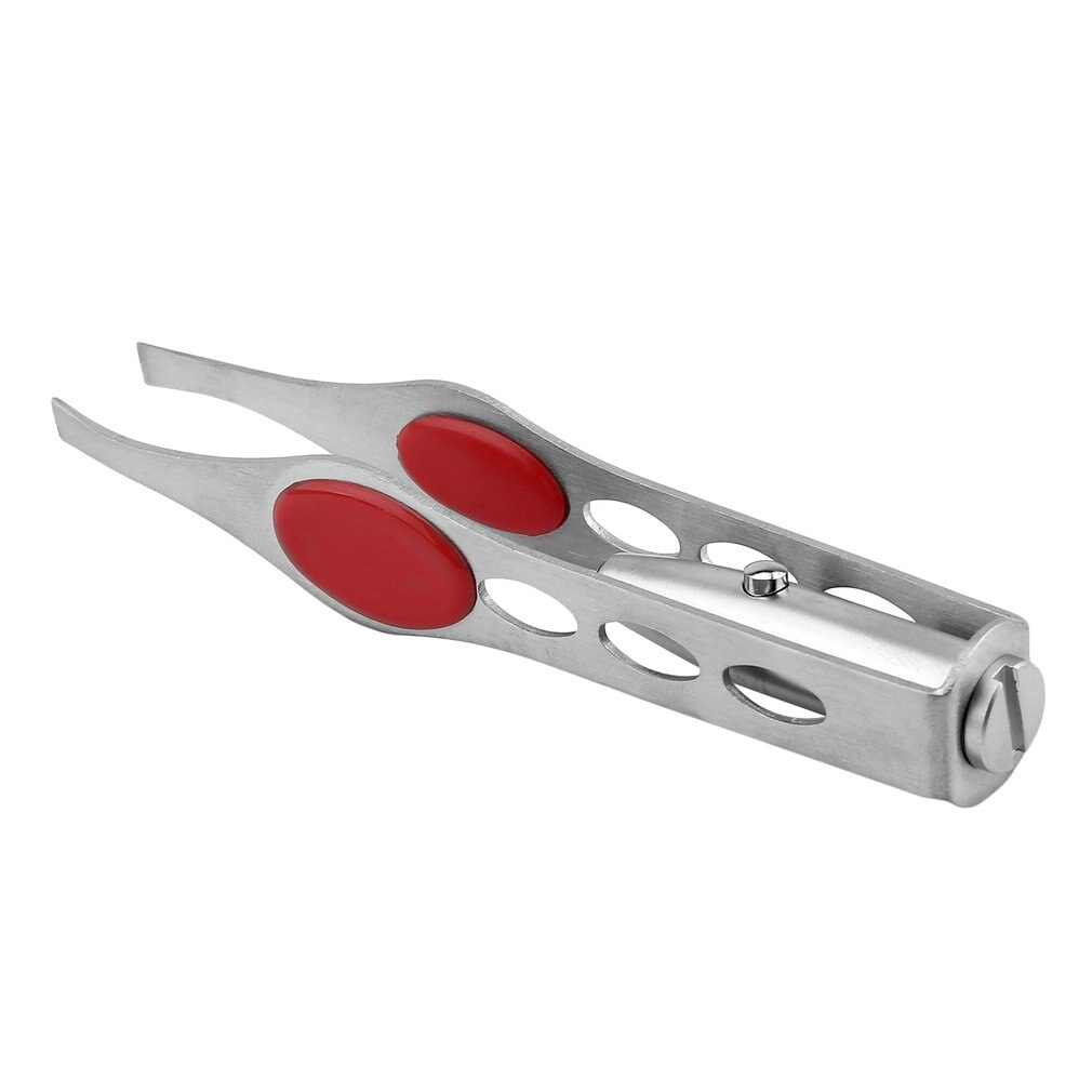 Mini pinza portátil de acero inoxidable con luz LED incorporada para la eliminación de pestañas herramienta de Belleza del cabello de cejas