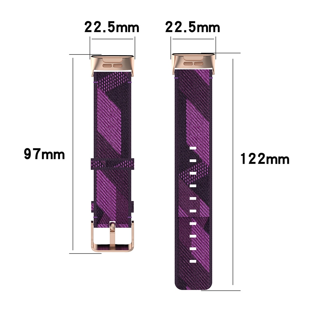 Udskiftning rem nylon moderigtigt urskive armbåndsur til fitbit charge 4 3 se fitness tracker armbånd