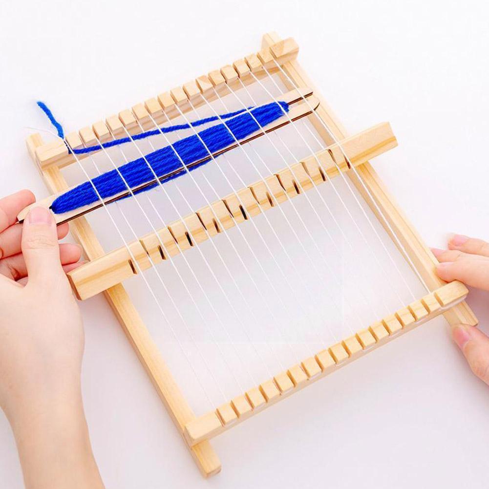Diy Hout Geweven Tapijt Mini Weefgetouw Starter Kit Tapestry Houten Weefgetouw Multifunctionele Loom Machine Voor Beginne O9I6
