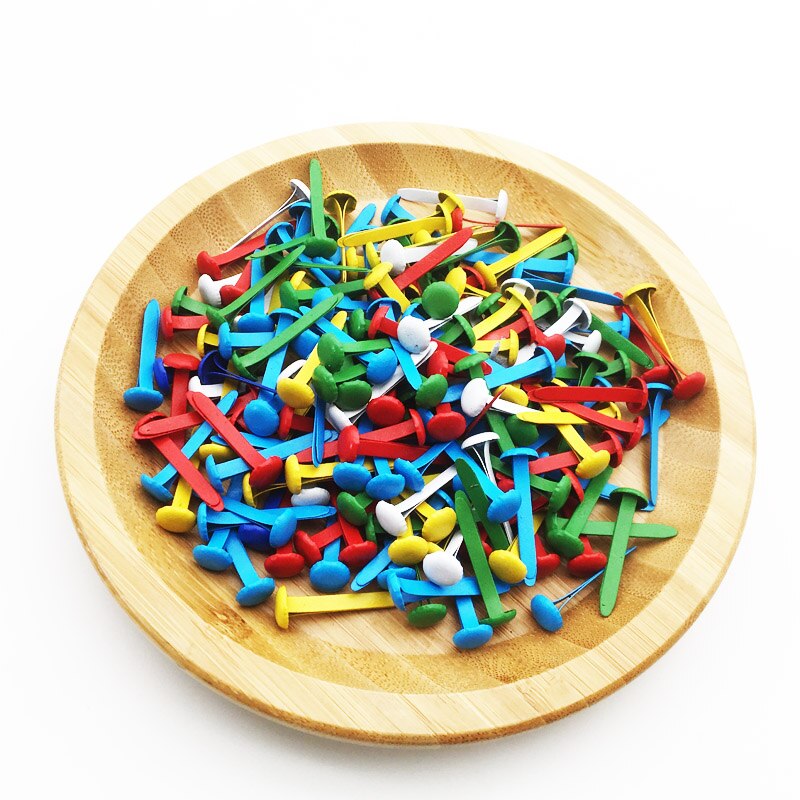 100PCS Round Head Spikes Mixed Color Metal Brads Scrapbooking Embellishment For DIY Craft Accessories Home Decoration SC145