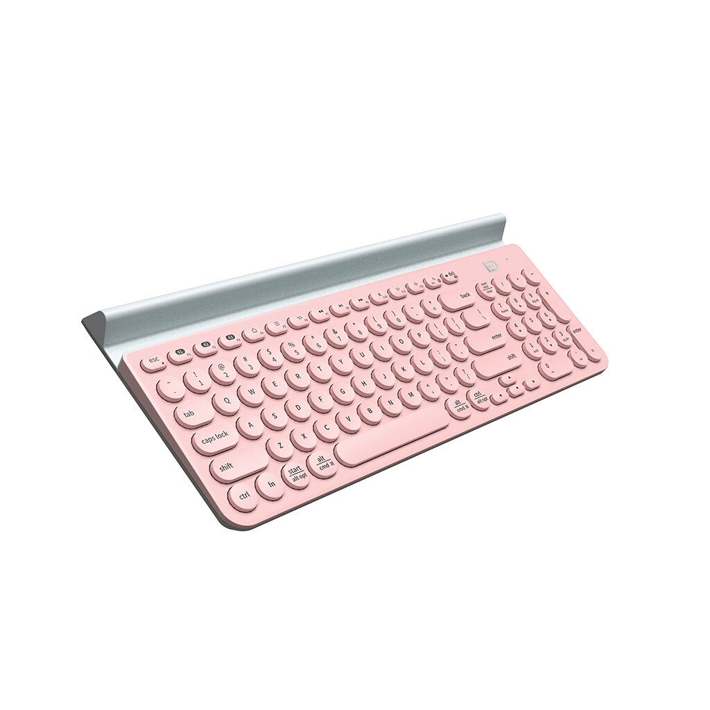Ultra cienka bezprzewodowa klawiatura Bluetooth bezprzewodowa klawiatura z okrągłym klawiszem do telefonu/tabletu/laptopa do domu biurowego: Default Title
