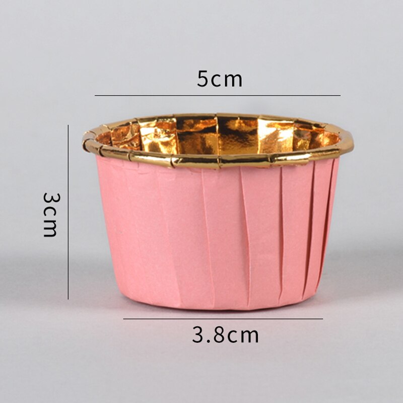 50/100Pcs Aluminiumfolie Cupcake Papier Cupcake Liner Baking Cups Muffin Cupcake Paper Cups NIN668