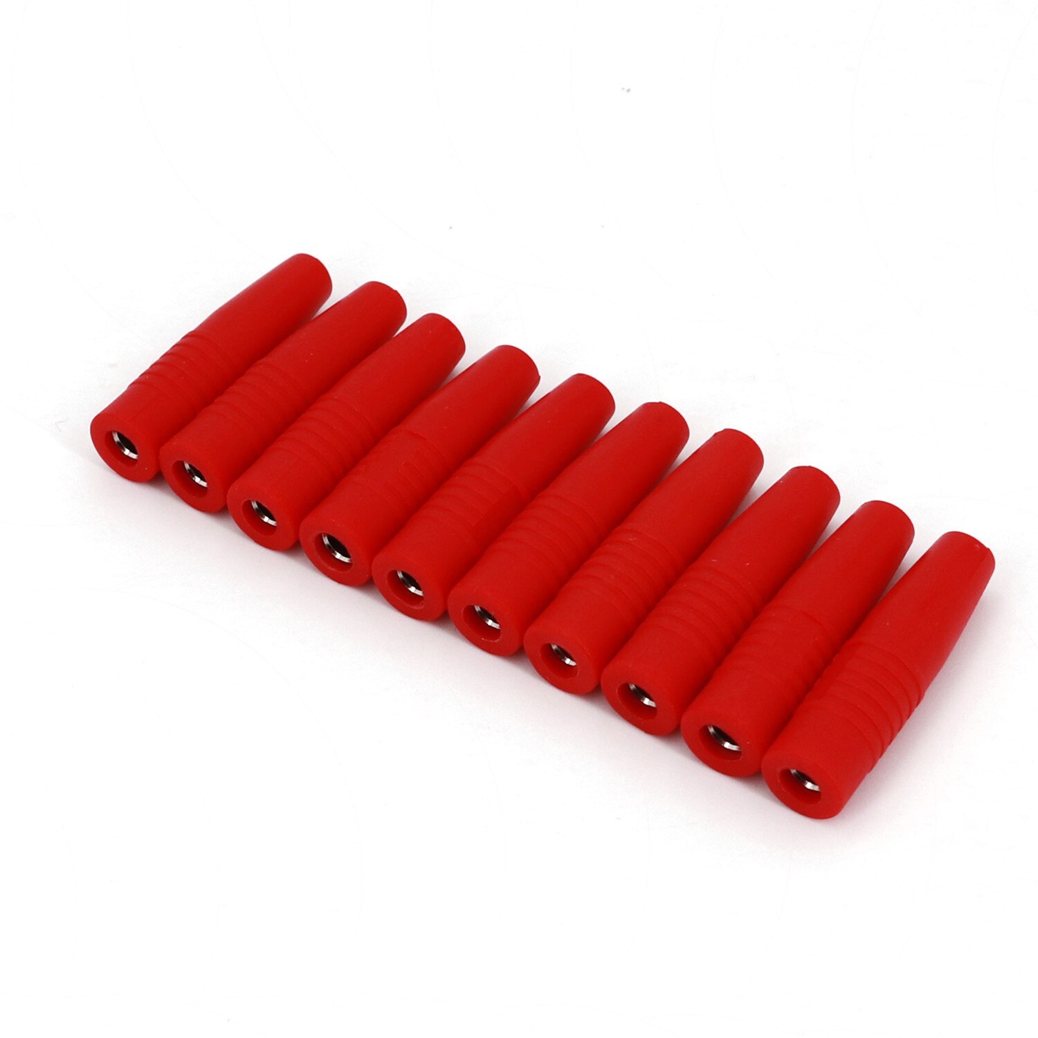 10Pcs Brass 4mm Insulated Banana Female Jack Plug Wire Solder Connector: 10Pcs Red