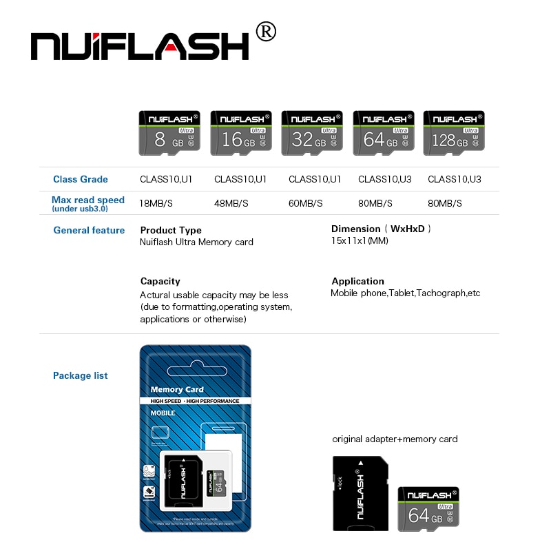 High speed Class10 mirco sd card 128gb memory card 4gb 8gb 16gb 32gb SDHC memory card TF Card 64gb 128gb SDXC mircosd flash card