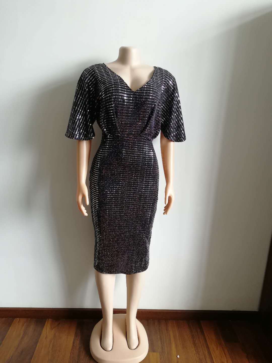 elegent style summer african women polyester plus size dress M-XL: L