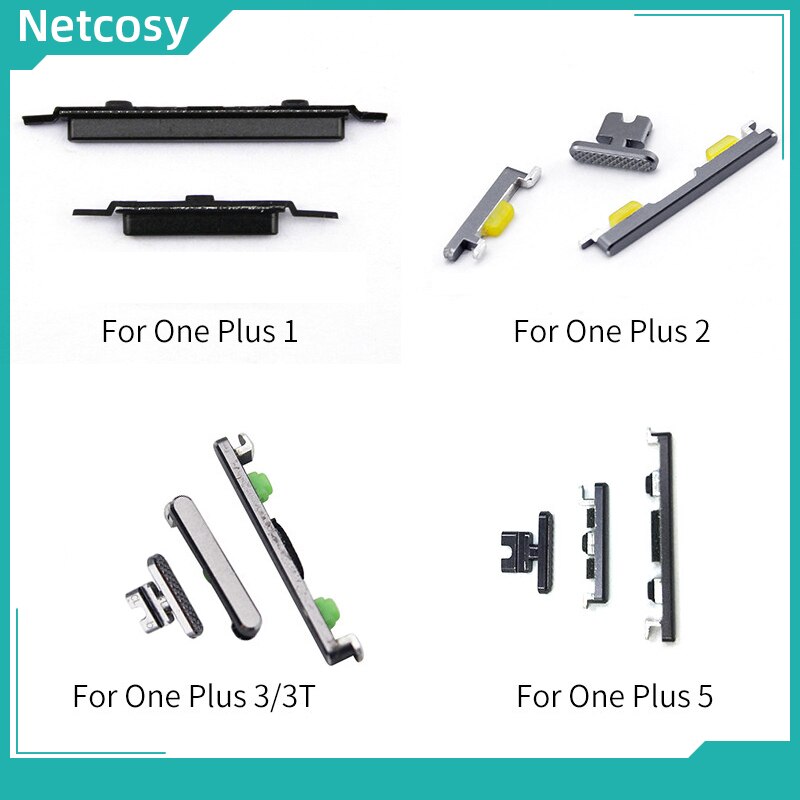 Bouton d'alimentation Netcosy + bouton de Volume pour Oneplus 1 + 1 A0001 2 A 2005 3 A3000 3T A3010 5 A5000 boutons pièces de rechange