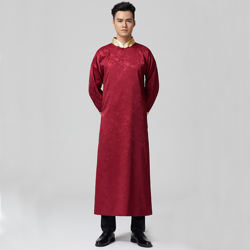 Chinesische Hochzeit Kleid Trauzeuge Traditionellen Chinesischen Hochzeit Kleid Männer der Bräutigam Toast Kleid Seetang Kostüm Drachen Phönix Jacke