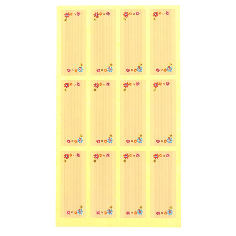 48/120pcs Blank Adhesive Label Blank Note Label Bar Sticky White Writable Name Stickers Office School Supplies