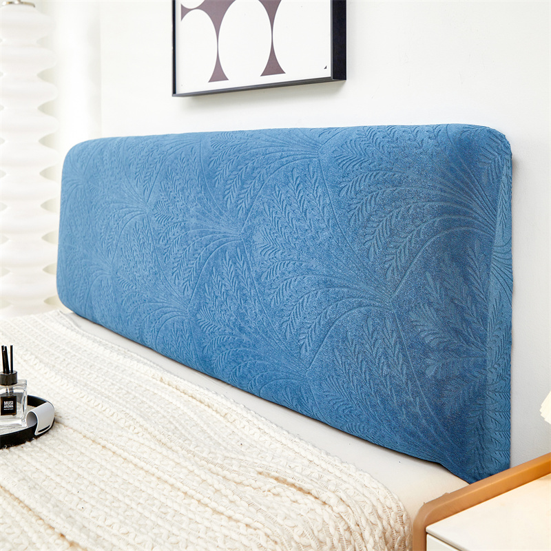 1pc All-inclusive Jacquard Bed Hoofdeinde Cover Effen Kleur Elastisch Bed Hoofd Hoes Nachtkastje Stofbeschermer voor Slaapkamer Decor