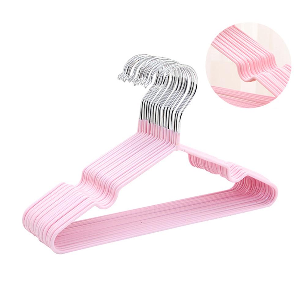 10pcs Kids Clothes Hangers For Jeans Pants Coat Hanger Home Storage Holder Dress Long Racks Plastic Clothing Hanger: Pink